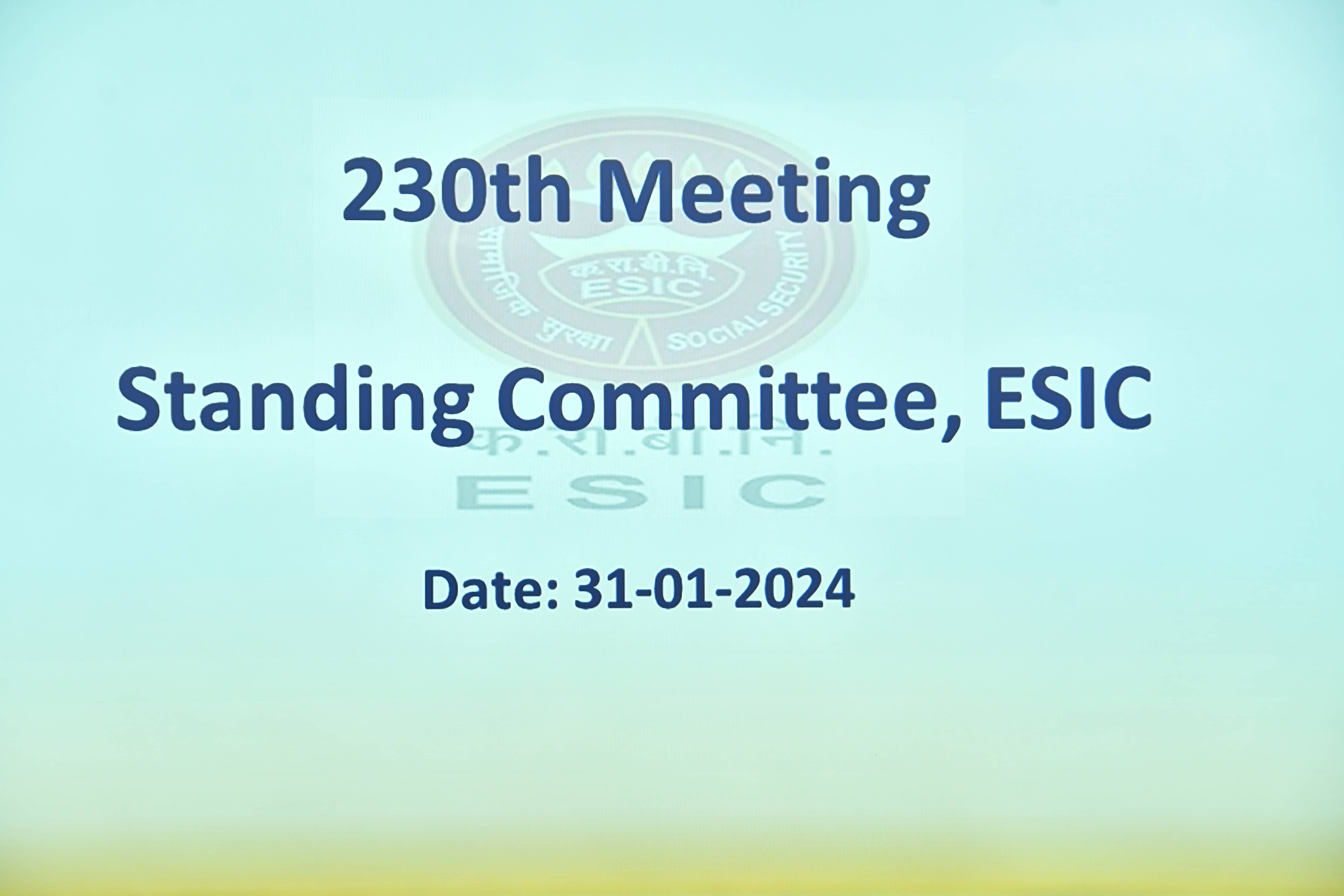 230th Standing Committee Meeting on 31.01.2024